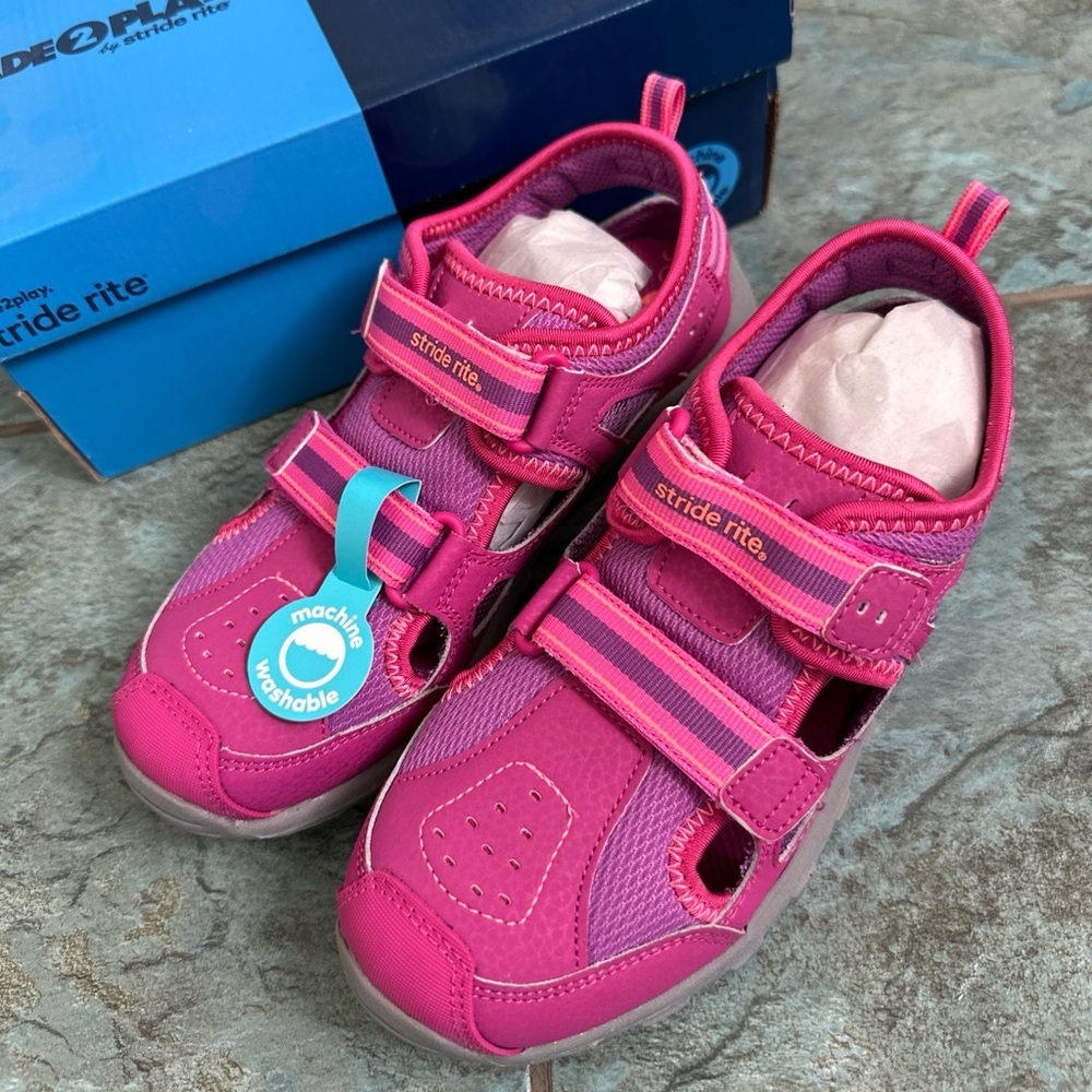 Stride Rite Made 2 Play Christiana Girls Sandals Shoes 2.5 M Pink Machine Wash